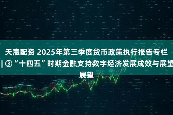 天宸配资 2025年第三季度货币政策执行报告专栏 | ③“十四五”时期金融支持数字经济发展成效与展望