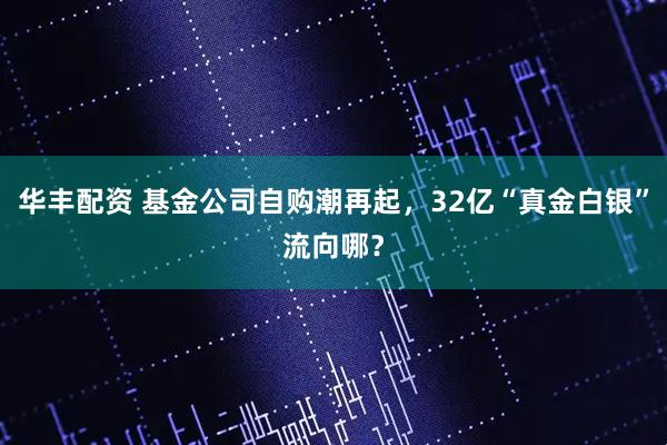 华丰配资 基金公司自购潮再起，32亿“真金白银”流向哪？
